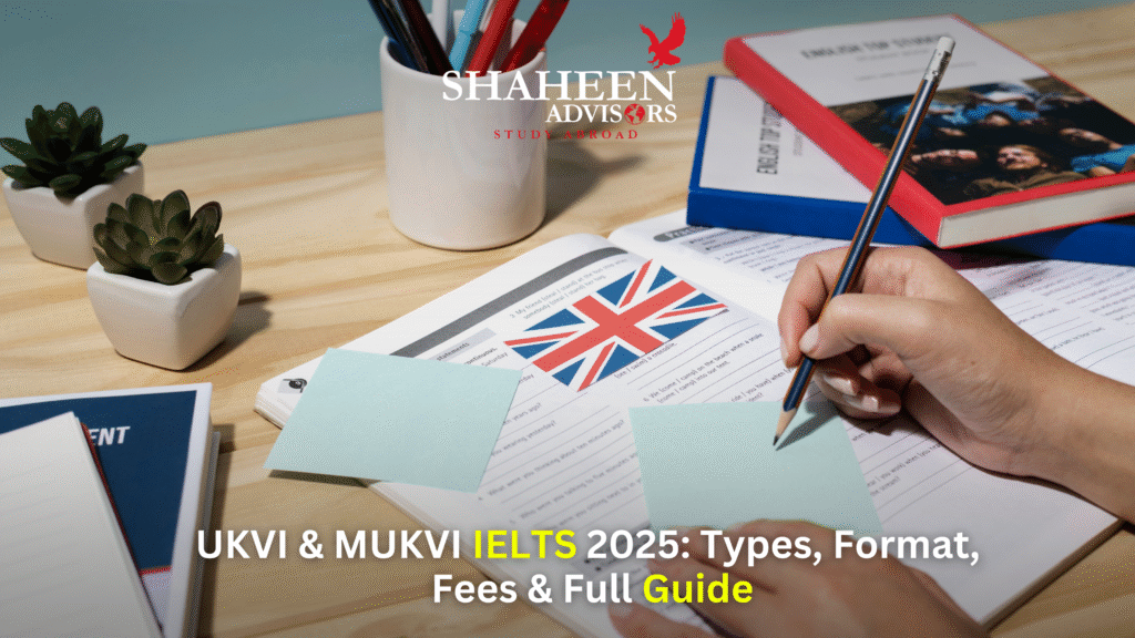 UKVI & MUKVI IELTS 2025: Types, Format, Fees & Full Guide - Shaheen Advisor - 2025