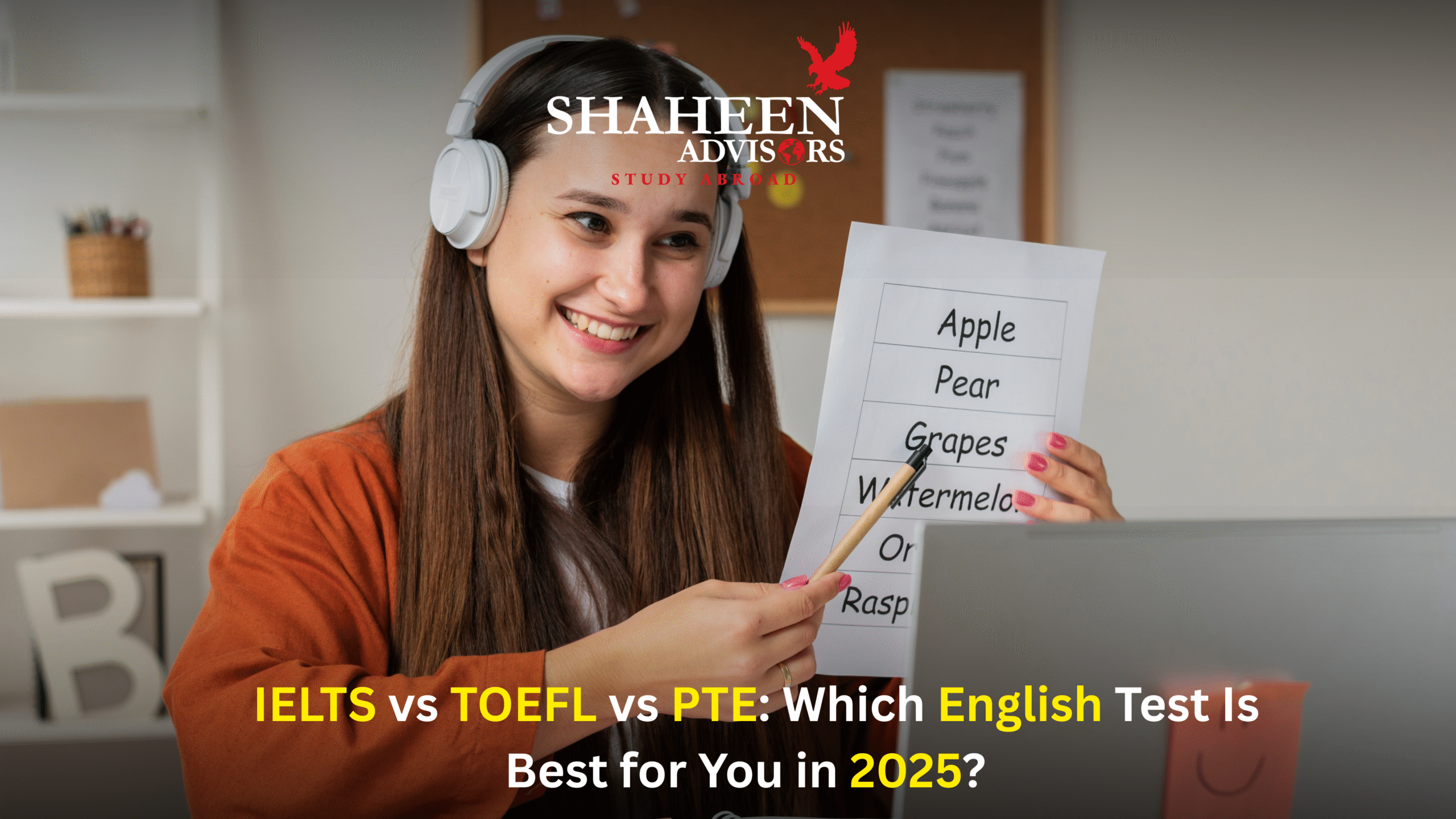 IELTS vs TOEFL vs PTE: Which English Test Is Best for You in 2025? - Shaheen Advisor - 2025